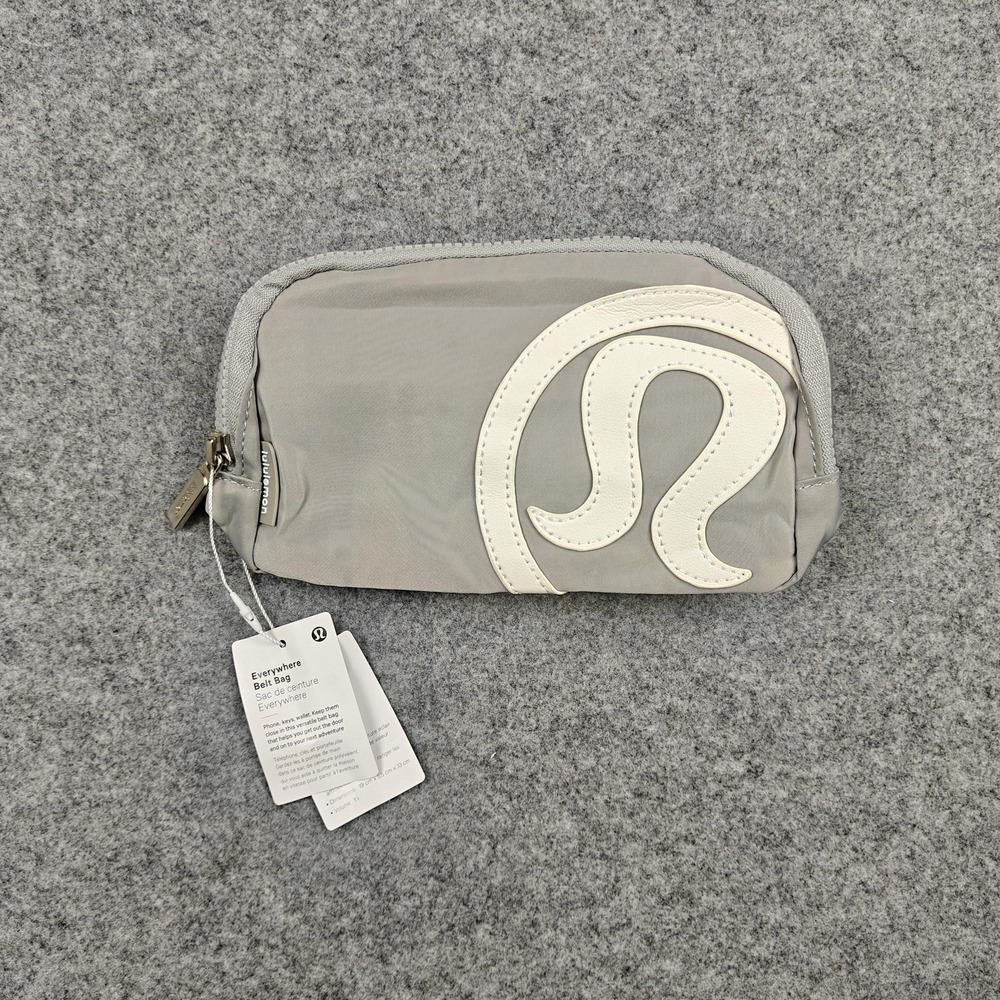 Lululemon Everywhere Belt Bag Womens Small Gray Wordmark Waist Fanny Pack New